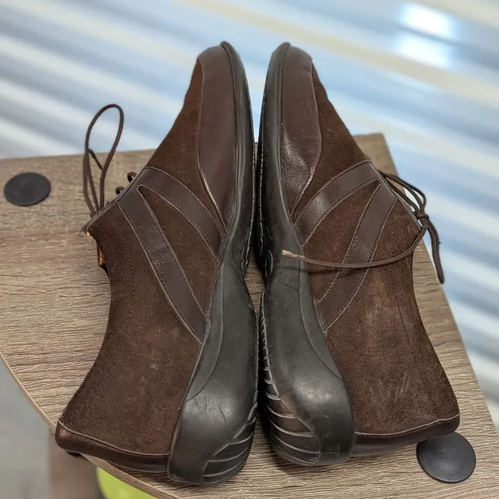 Men's Mephisto Brown Suede Leather Casual Shoes Comfort Walking Size 105.5 EU 43